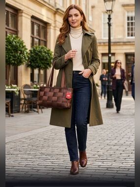 Harveys Chocolate Brown Woven Shoulder Bag 🎀